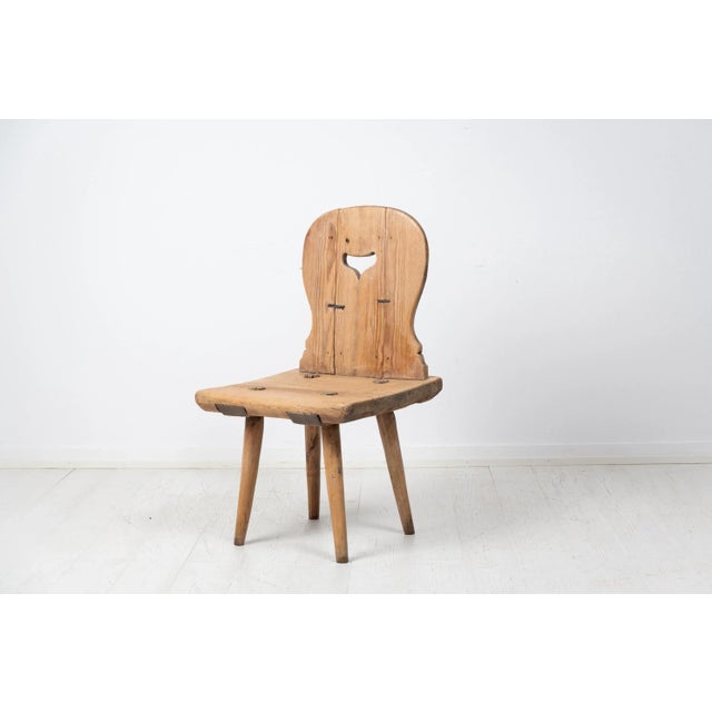 Swedish Folk Art Primitive Chair For Sale - Image 3 of 12