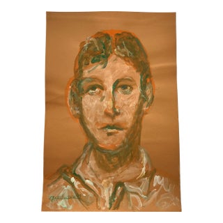 Contemporary Original E.J.Hartmann Abstract Portrait Painting For Sale