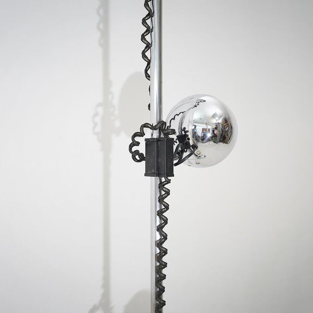 Chrome Floor-to-Ceiling Lamp, 1970s For Sale - Image 10 of 14