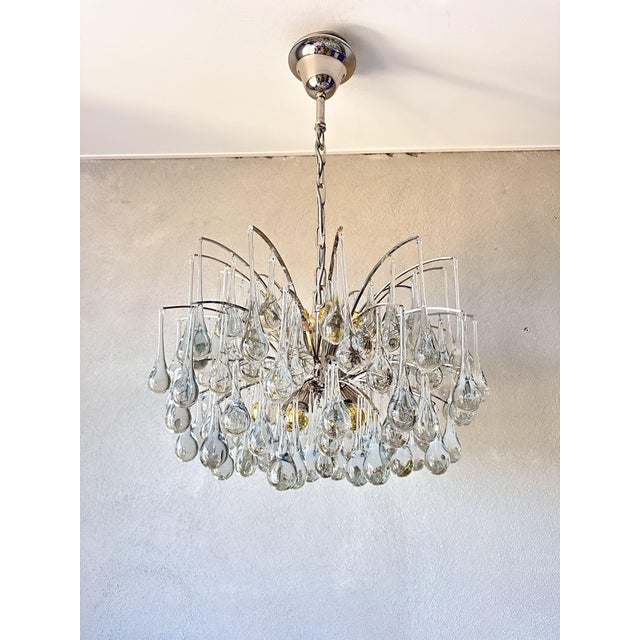 Vintage Teardrop Chandelier by Christoph Palme, 1970s For Sale - Image 12 of 16