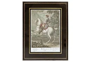 Antique 18th Century Cavalier Engraving