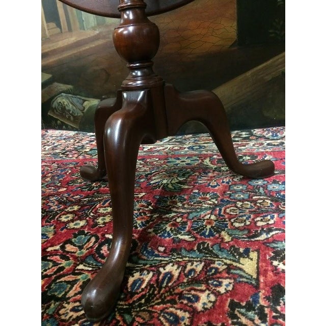Vintage Tilt Top Table, Mahogany Accent Table For Sale - Image 10 of 12