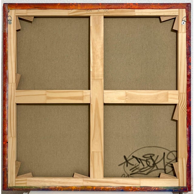 2010s DOK, Large French Street Art Mixed Media Graffiti Painting DoK In Love We Trust, 2021 For Sale - Image 5 of 13