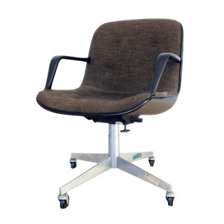 Charles Pollock for Knoll Tweed Office Chair For Sale