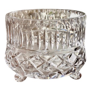 1980s King Edward Style Crystal Footed Candy Bowl For Sale