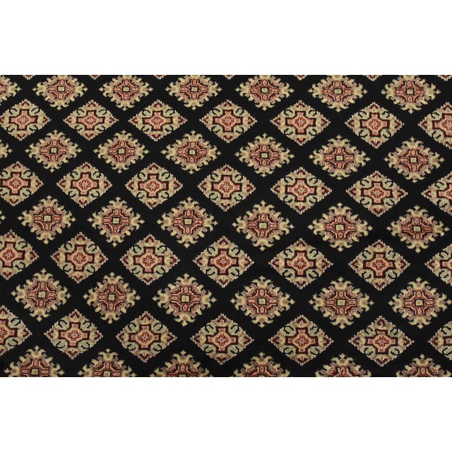 2020s Bokhara Jaldar Rug 6′ X 9’3” Black Wool Tribal Hand-Knotted Oriental Carpet For Sale - Image 5 of 13