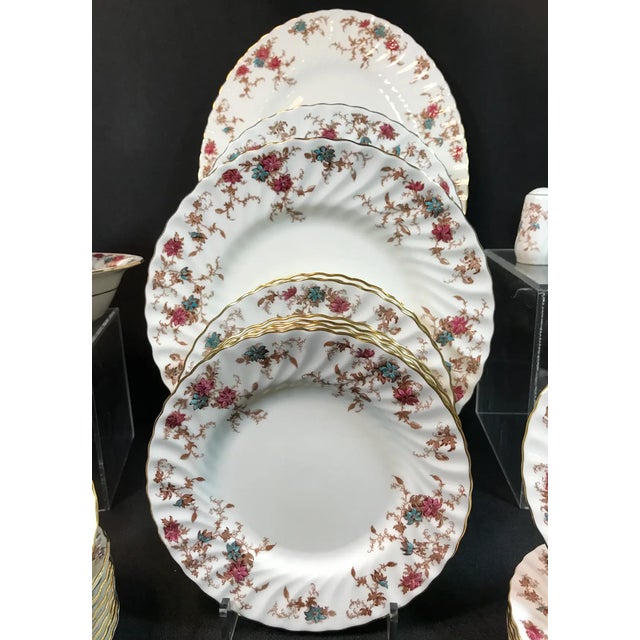 Mid 20th Century Mid 20th Century Minton "Ancestral" English Bone China Dinnerware Service for 8 - 46 pcs For Sale - Image 5 of 9