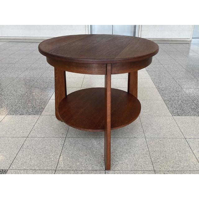 1920s Dutch Art Deco Tiered White Oak Side Table For Sale - Image 4 of 13