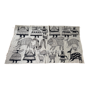20th Century African Korhogo Cloth Panel 8 Feet