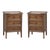 Pair of Country Style Three Drawer End Tables in Mahogany For Sale