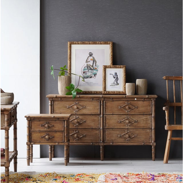 Neither too light nor too dark, the Faux Bamboo Dresser is the perfect median with its Antique Natural finish. Constructed...