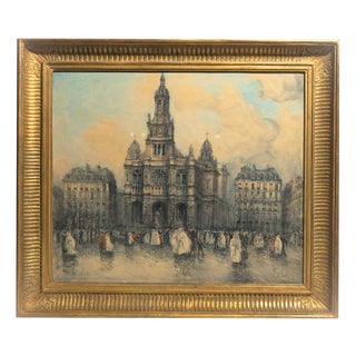 Frank Will, Church of the Holy Trinity, 19th Century, Gouache and Watercolor, Framed For Sale