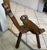 Vintage Brutalist Tripod Chair in Carved Wood, 1970s For Sale - Image 4 of 18