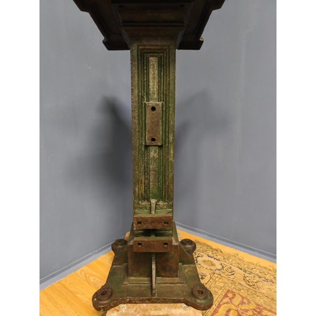Large Cast Iron Pedestal with Cast Iron Machine Leg, 1890s, Set of 2 For Sale - Image 12 of 18