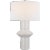 Maxime Medium Table Lamp in New White with Linen Shade Designer: Paloma Contreras Height: 26.25" Shade Detail: 16" x 16.5"...
