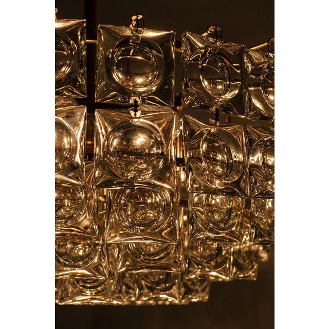 Brass and Crystal Chandelier For Sale - Image 8 of 9