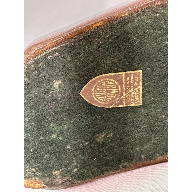 Metal Indian Chief Bookends, Armor Bronze Co. – Early 20th Century Pair For Sale - Image 7 of 9