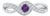 Amethyst Engagement Promise Ring • Twist Shank Cocktail Ring • Us 7 For Sale