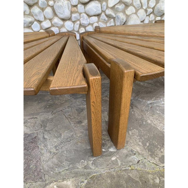 Vintage Brutalist Oak Side Tables by Radboud Dittmann for Dittmann & Co., Netherlands, 1970s, Set of 4 For Sale - Image 13 of 17