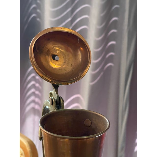 Turkish Antique 19th Century Turkish Hammered Copper Pitcher With Brass Handle Water Pot For Sale - Image 3 of 11