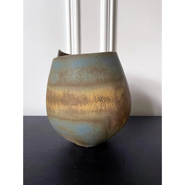 Late 20th Century Ceramic Vessel Vase by British Studio Potter John Ward For Sale - Image 12 of 13