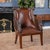 Traditional Leather Swan Arm Chair For Sale - Image 3 of 14