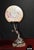 Glass French Art Deco Chrome Figural Dancer Lamp with Opaline Glass Globe, 1930s For Sale - Image 7 of 18