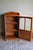 Description: 20th-century Dutch oak Art Deco display cabinet, bookcase, shop cabinet, china cabinet, or library cabinet....