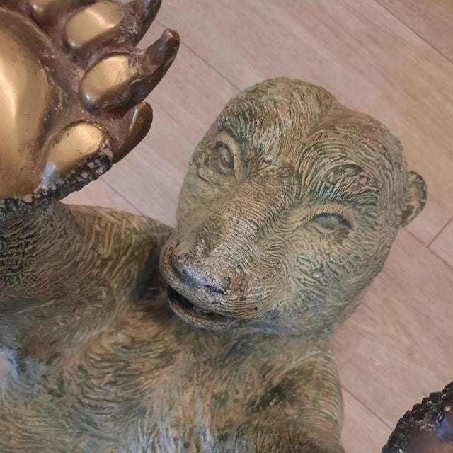 Bronze Bear Coffee Table, 1970s For Sale - Image 10 of 11