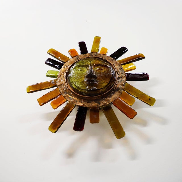 1960s Big Size Brutalist Wall Lamp in Sun Form by Feders For Sale - Image 10 of 17