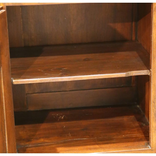 Brown Mid-Century French Louis XV Carved Oak Four-Door Enfilade Buffet With Drawers For Sale - Image 8 of 15