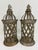 Metal Pair of Distressed Metal Lanterns For Sale - Image 7 of 9