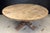 Large Round Bleached Oak Farmhouse Dining Table, 1925 For Sale - Image 16 of 16