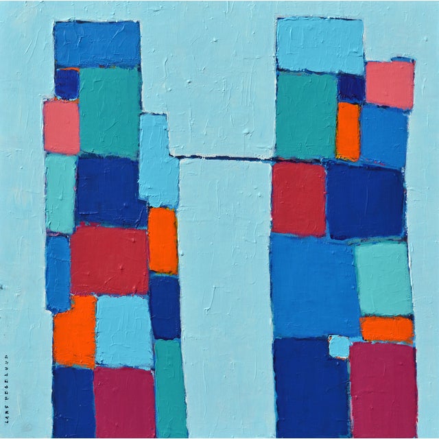 'Toujours Ensemble' Original Abstract Painting by Lars Hegelund For Sale