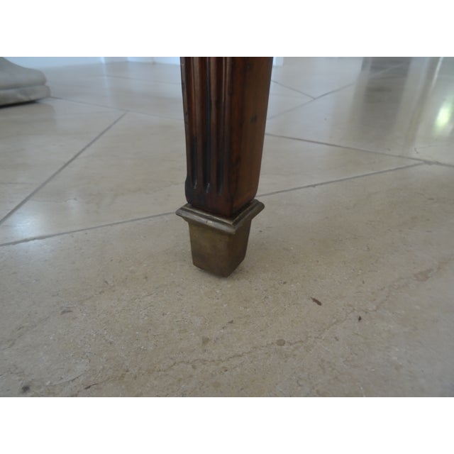Late 20th Century Henredon Acquisition's Flamed Mahogany Drum Table For Sale In Los Angeles - Image 6 of 9