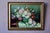 Floral Still Life, Early 20th Century, Chromolithograph on Canvas, Framed For Sale - Image 9 of 9
