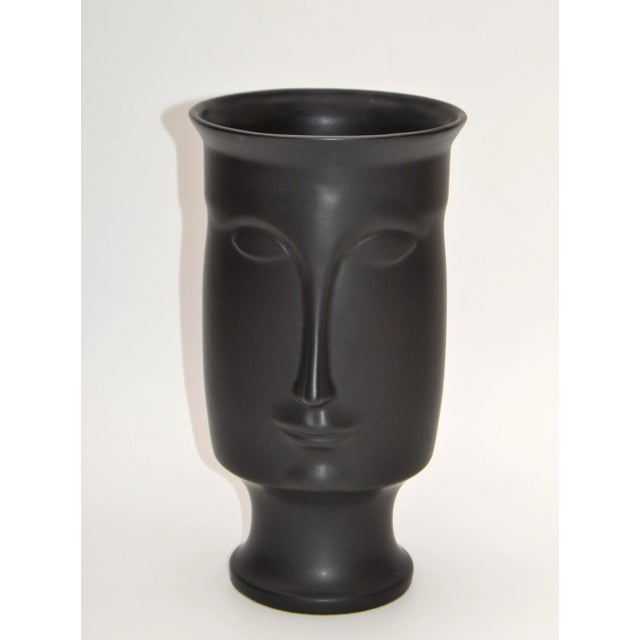 Black Mid-Century Modern Black Face, Head Ceramic Vase Pottery For Sale - Image 8 of 13