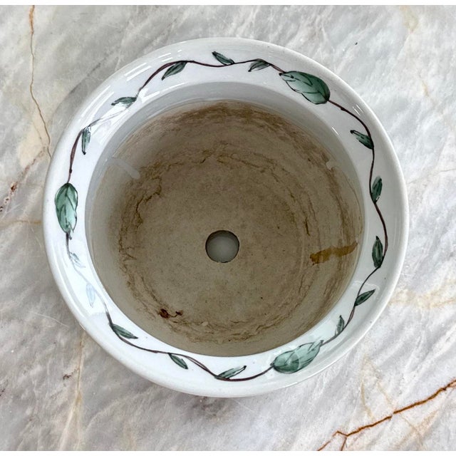 Late 20th Century Chinoiserie Planter Hummingbirds & Water Tray For Sale - Image 5 of 11