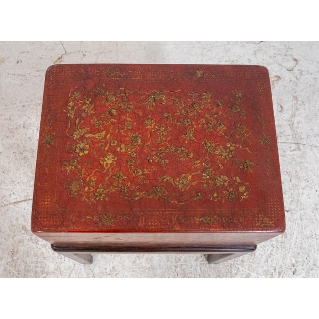 Theodore Alexander Chinoiserie Decorated Flip Top Accent Box For Sale - Image 10 of 18