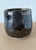 Metallic Black Glaze Organic Modern Studio Pottery Cup For Sale - Image 4 of 7
