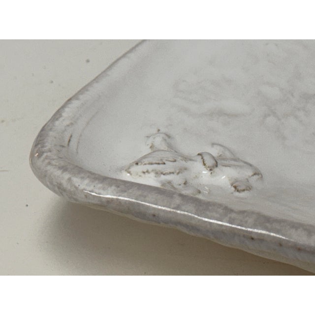 Italian Arte Italica Fleur-De-Lis Rectangular Ceramic Platter For Sale In San Francisco - Image 6 of 12