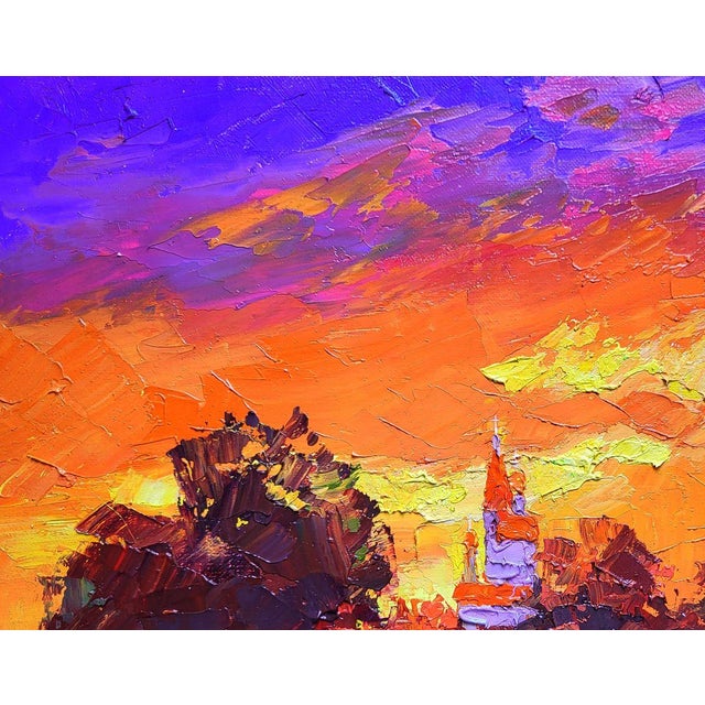 Oil Painting Evening Boris Serdyuk For Sale - Image 4 of 7