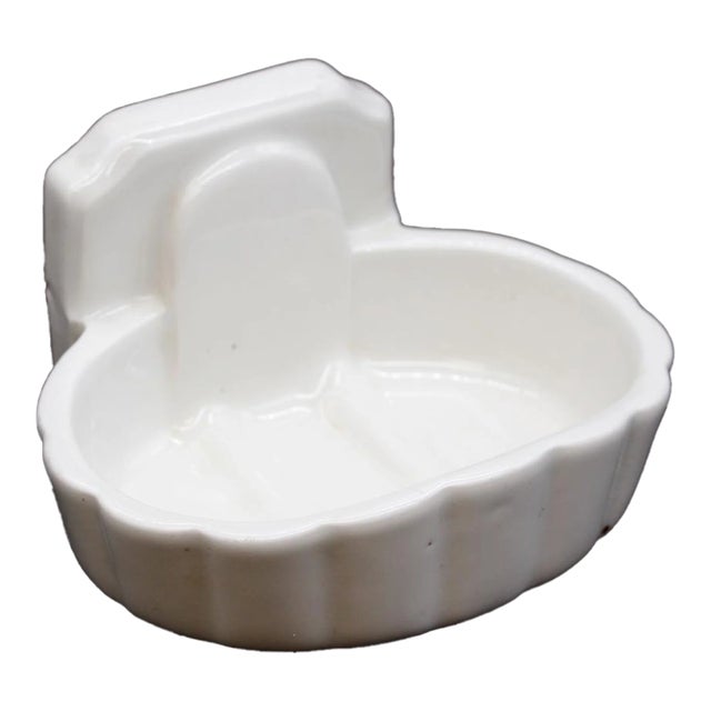 Vintage European Wall Mount Ceramic Soap Dish For Sale