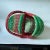 Red Petite Wicker Watermelon Style Picnic Basket For Sale - Image 8 of 9