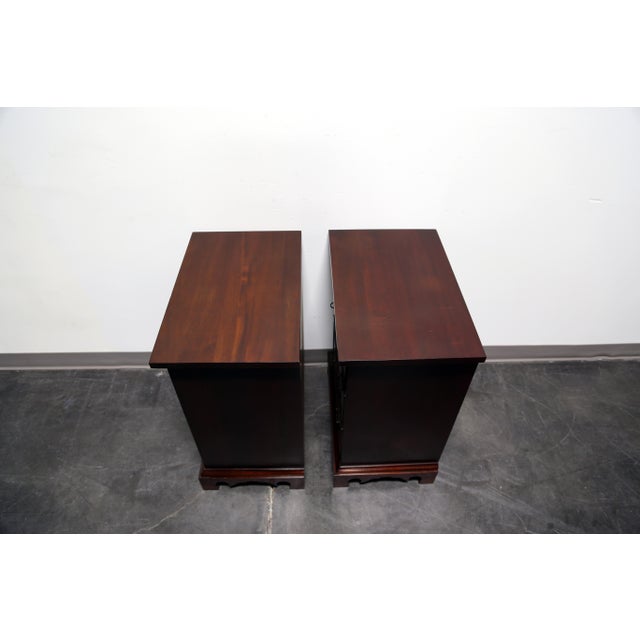 Vintage CRAFTIQUE Solid Mahogany Bedside Chests / Nightstands Pair