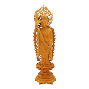 Vintage Chinese Carved Wood Guanyin Statue