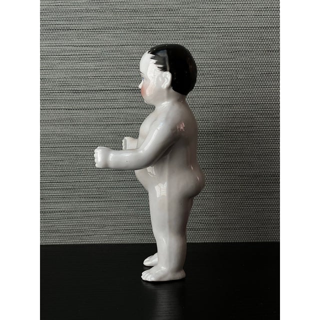 Antique 1820+ German Biedermeier Porcelain Bathing Doll, 8" Tall For Sale - Image 4 of 10