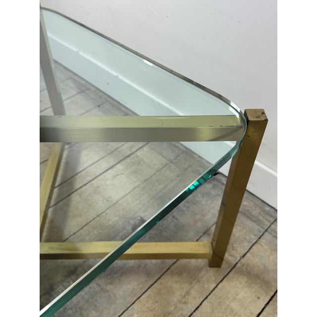 Italian Brass and Glass Side Tables, 1970s, Set of 2 For Sale - Image 4 of 13