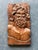 This striking vintage wood panel is a masterful example of high-relief sculptural carving, likely inspired by classical...