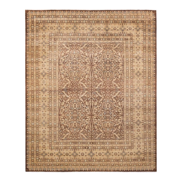 Mogul, One-of-a-Kind Hand-Knotted Area Rug - Brown, 8' 6" x 10' 4" For Sale